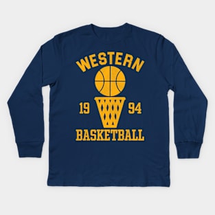 Blue Chips Western Basketball Training Top Kids Long Sleeve T-Shirt